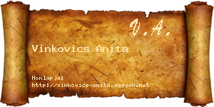 Vinkovics Anita névjegykártya